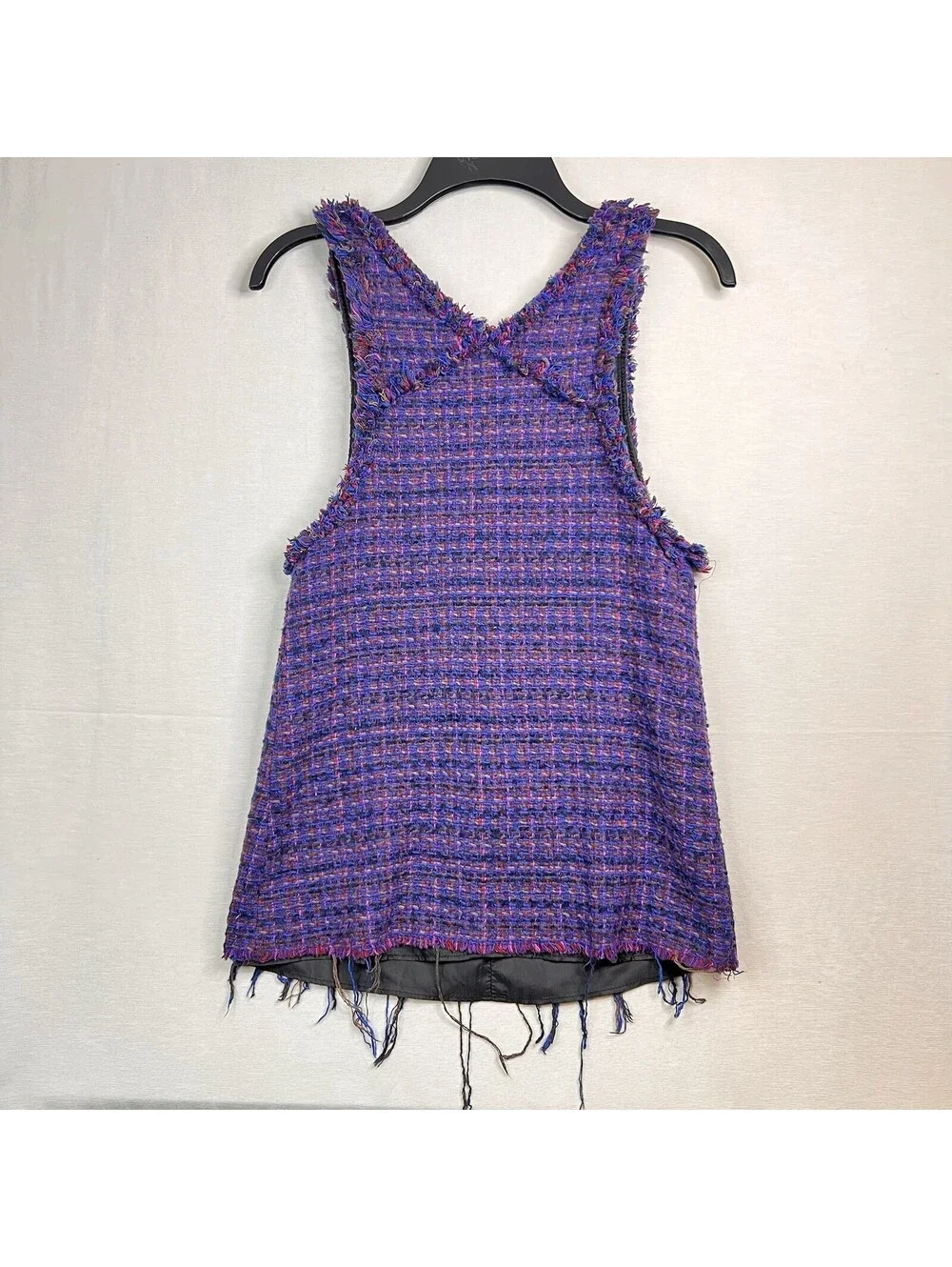Zara Girl Purple Pink Blue Tweed Jumper Dress Size 10